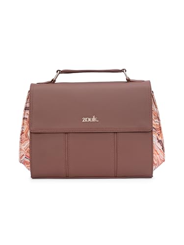 Image of ZOUK Rhea Kapoor Satchel Bag | Elegant Vegan Leather Handbag for Women |