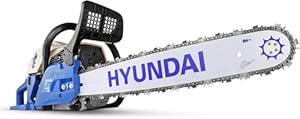 Hyundai 62cc 20" Petrol Chainsaw Powerful, Lightweight, and Durable for Heavy-Duty Tree Felling and Garden Tasks, 3 Year Warranty