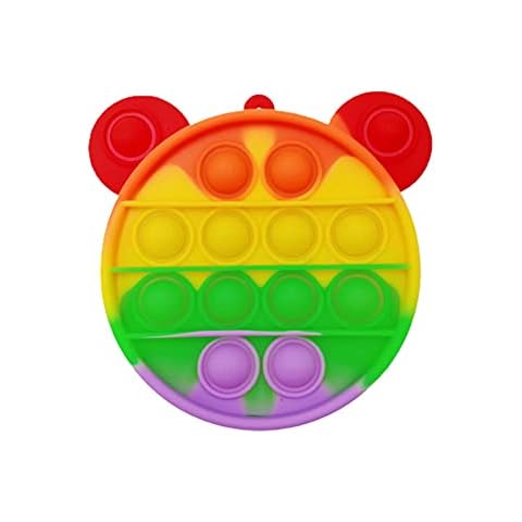 Pop Bubble Game Fidget Handbags for Women Girls,Fidget Toys Crossbody Bags,Stress Release Push Popper Bubble Women´s Bags (Rainbow, 9.5cm*9 * 5cm) Cover