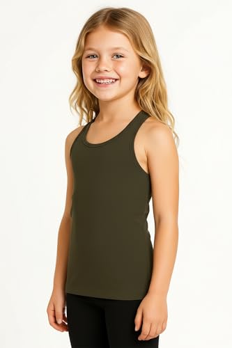 Image of Kurve Premium Girls Seamless Supersoft Wide Strap Comfortable Racerback Tank (Made with Love in The USA)