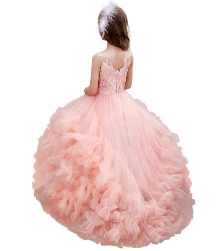 ABAO SISTER Sparkling Flower Girls Princess Pageant Dreses Party Prom Puffy Ball Gowns Formal Dresses2