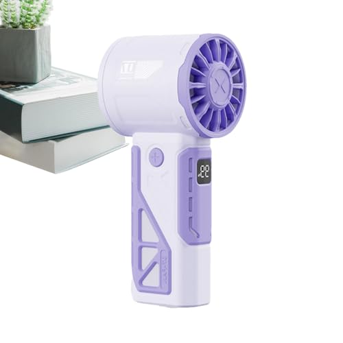 Ventilador portátil, ventilador personal portátil, manejo de diseño mecánico pequeño con velocidad ajustable, ventilador personal de alta velocidad para exteriores e interiores