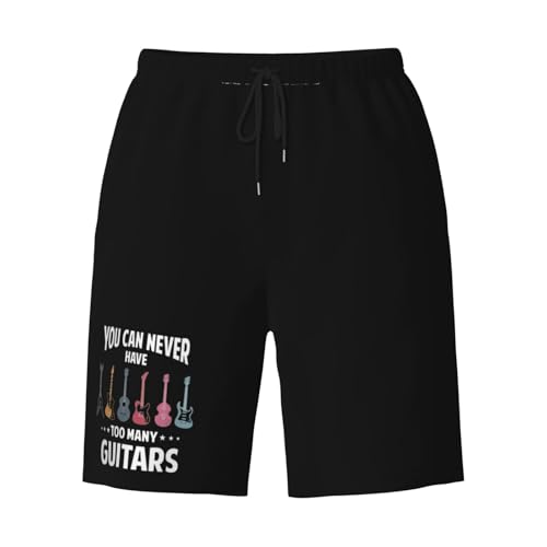 You Can Never Have Too Many Guitars Men's Quick-Dry Board Shorts 7" - Swim Trunks Summer Hawaii Beach3