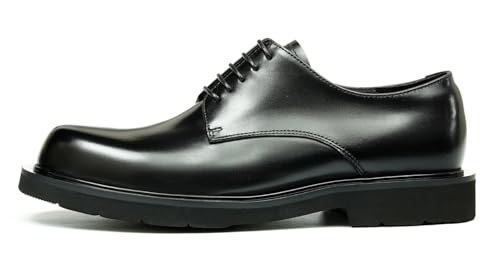 Santimon Oxfords Shoes for Men Formal Dress Derby Genunie Leather Plain Toe Modern Suit Shoes Men's Fashion Lightweight Prom Wedding Tuxedo Business Causal Comfortable Shoes2
