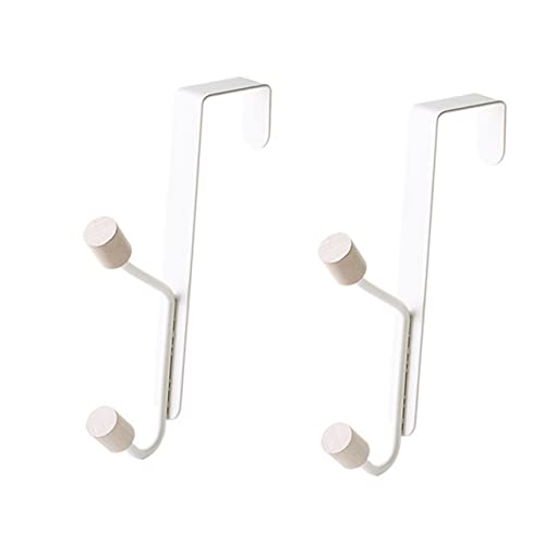 PRETYZOOM 2pcs Over Door Metal Hooks Multipurpose Clothes and Accessories Hanger for Home Organization for Coats Hats Bags Scarves and Towels