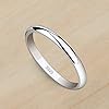 Meixao Unisex Solid 925 Sterling Silver Highly Polished Wedding Ring 2mm Band In Sizes J-Z (S) #2