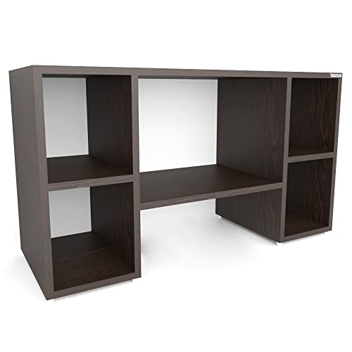 Image of ESTANTERIA Tv Cabinet for Living Room Engineered Wood TV Entertainment Unit Set Top Box Tv Stand Table /TV Cabinet with Shelves for Books & Dcor Display Unit Bed Living Room(Brown)(30D x 81.2W x 45H)