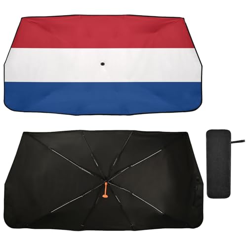 Drapeau Pays-Bas pare-soleil auto pliable pour protéger l'habitacle du soleil