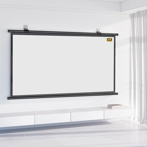Pantalla manual proyector 72 pulg 4:3 negra