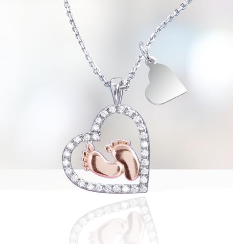 Mommy to Be Gift, Mom to Be - Sterling Silver Baby Feet Necklace, Pregnancy Gifts, to My Mommy from Baby Bump Necklace, Expecting Mom Gifts4