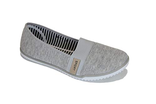 Frentree Damen Sportliche Ballerinas Bequeme Sneaker Slip-Ons, Größe:36, Farbe:grau
