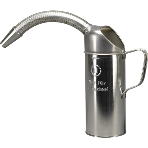 PRESSOL 7642 Messbecher Weißblech inklusive Flexauslauf Inhalt 1 Liter, Silber