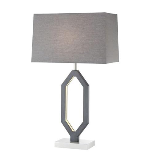 Lámpara de mesa Lite Source Desmond 31" Gris Carbón con luz LED