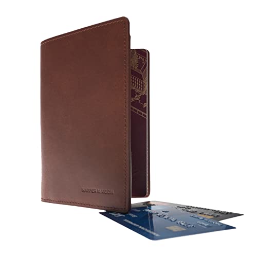 Kasper Maison Premium Leather RFID Passport Cover & Travel Wallet with Anti-theft RFID Blocking