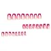French Tip Press on Nails Medium Square Fake Nails Hot Pink False Nails with Gold Glitter Line Design Glossy Glue on Nails Full Cover Acrylic Nails Artificial Stick on Nails for Women Girls 24Pcs