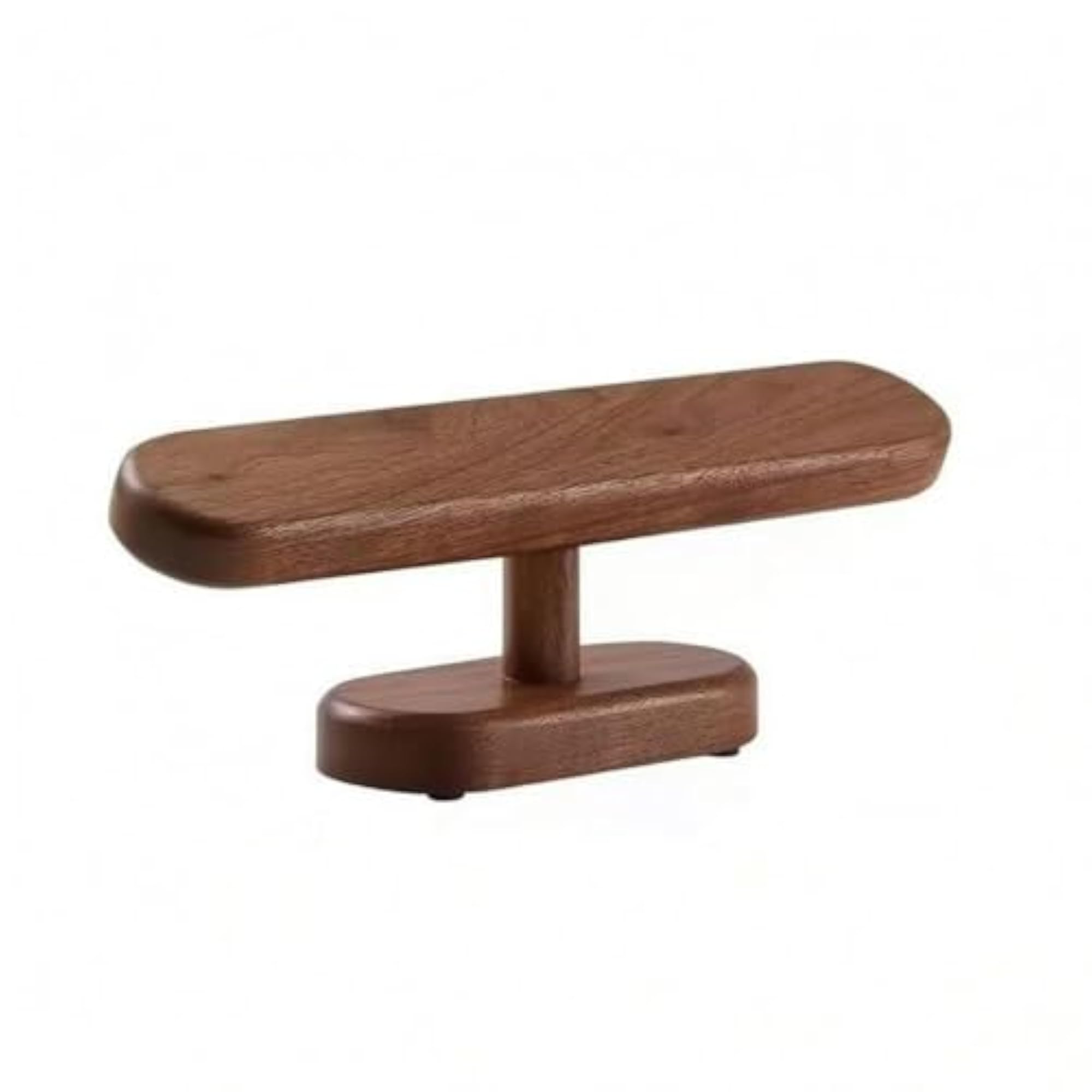 Natural Grain Wooden T-Shaped Watch Stand, Walnut Wood