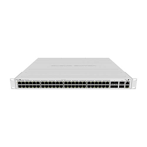 Image of MikroTik CRS354-48P-4S+2Q+RM Switch has 48 x 1G RJ45 Ports and 4 x 10G SFP+ Ports. 2 x 40G QSFP+ Ports for Extremely Fast Fiber Connections or Linking with Other 40 Gbps Devices