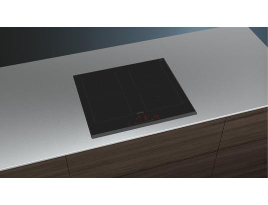 Siemens Placa de inducción inteligente iQ500, 60 cm, ED651HQB1E | Home Connect, botón favorito, función de pausa, bloqueo para niños, indicador de calor residual, vitrocerámica