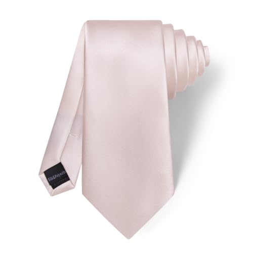 Image of YourTies Skinny Ties for Men Solid 2.4 inch Slim Necktie Handkerchief Clip Set