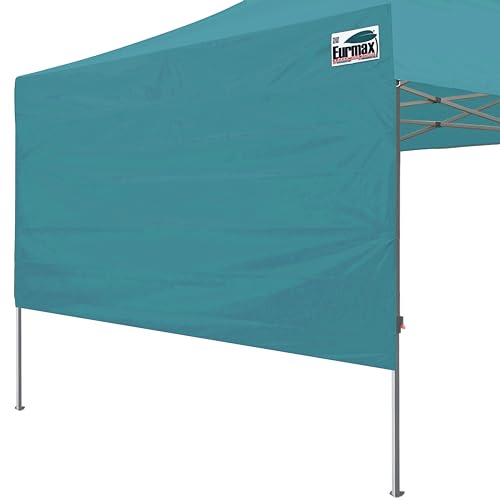 Image of Eurmax USA 10x4.8 Pop Up Canopy SunWall-UV Protection for Tents,Blocks Sunlight&Wind,Water Resistant Side Wall Only,Easy Hook & Loop Installation,Fit for 10FT Straight Leg Shelters&Gazebo,Turquoise