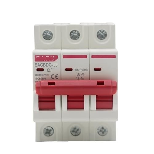 Disjoncteur solaire DC 1000V interrupteur protection surcharge photovoltaïque 3P 10A