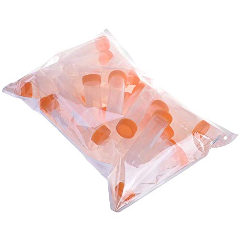 BCP 30-Pieces 50ml Flat Bottom Plastic Graduated Vial Tube with Screw Cap - Thumbnail 3