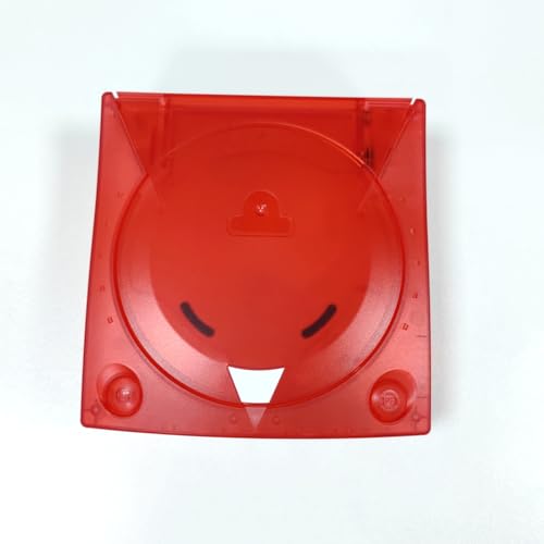 Image of Hzxkqmil Replacement Shell for SEGA Dreamcast DC Retro Video Game Console, Translucent Plastic Housing Case Accessories for Dreamcast DC, Transparent Red