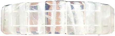 DUOVEKT Natural White Phantom Quartz Bracelet,Phantom Quartz Crystals Jewelry For Woman Men Brazil 18x11mm Rectangle Beads Gemstone Stretch AAAAA