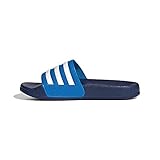 adidas adilette aqua pink 3 rayas en contraste adidas Adilette Shower, Slide Sandal, Dark Blue/Cloud White/Blue Rush, 37 EU