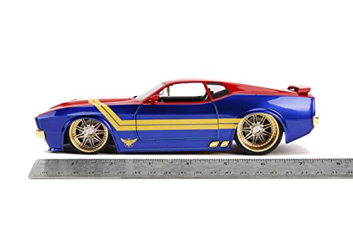 Jada Marvel 1:24 Ford Mustang Mach 1 con Figura Captain Marvel miniatura 3