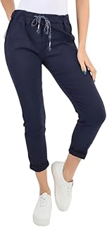 Women’s Italian Magic Trouser Pants-Ladies Plain Summer Casual Joggers Bottom Plus Size Pants