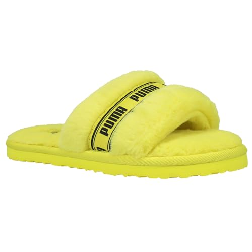 PUMA Kids Girls Fluffy Slide Casual Sandals Casual - Yellow - Size 5 M2