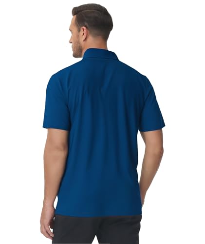 Little Beauty 3 Pack Men's Polo Shirt Short Sleeve Breathable Quick Dry Golf Shirts with Trendy Prints Comfort Collared Top3