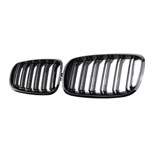 Calandre avant style double lamelles noir brillant pour grilles de capot voiture X5 E70