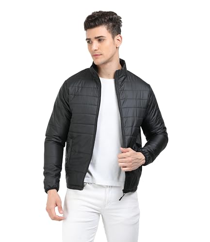 Image of Scott International Men's Quilted Puffer Jacket - Lightweight, Water Repellant, Elastic Cuffs, Zipped Pockets, Casual Winter Jacket - Stylish Outerwear for Men