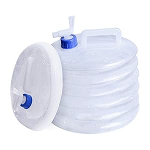 KIBTOY Faltbarer Wasserkanister, Wasserbehälter Wassertank, mit Wasserhahn,BPA-freier Wassertank-Wassertank für Camping Wandern Angeln Klettern Picknick BBQ Reisen im Freien (10L)
