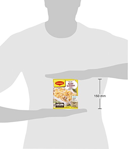 MAGGI Fix für Nudel-Schinken Gratin, überbackene Nudeln mit Schinken in Sahnesauce, 1er Pack (1x33g)