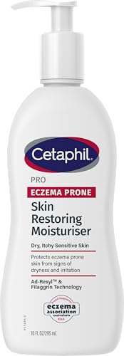 Cetaphil Pro Eczema Prone Restoring Moisturiser 295ml, Intensive Moisturiser For Itchy Dry, Suitable For Eczema Prone, Fragrance Free, Helps Relieve Itchy Skin, Dermatologist Tested