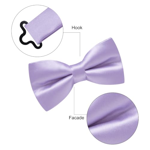 Image of YourTies Bow Ties for Men Pre-Tied Adjustable Bow Tie Coloful Satin Bowtie