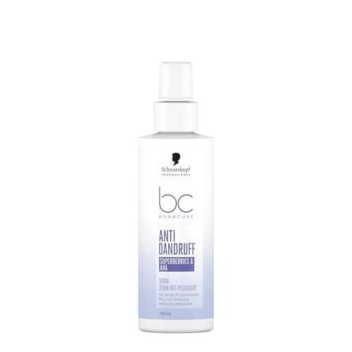 Schwarzkopf Professional Bonacure Anti Dandruff Serum Hair Serum for Dandruff Prone Scalps Superfood Complex Superberries AHA Eliminates Visible Dandruff Flakes Vegan pH Balanced Formula 100 ml