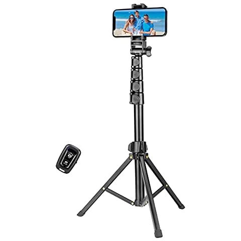 YOTOCversion 1,7 Meter/67 Zoll Handy stativ und Bluetooth Selfie Stick Stativ Tripod, Handy stativ mit Bluetooth Fernbedienung, kompatibel mit iPhone 14/13/12/12 pro/11/11pro/8/7 Cover
