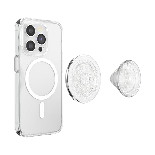 PopSockets Phone Grip for MagSafe with Kickstand, Magnetic Stand, Swappable Top, Secure Hold for iPhone MagSafe Cases, Phone & Tablet Grip, Cute PopSockets - Doily Life