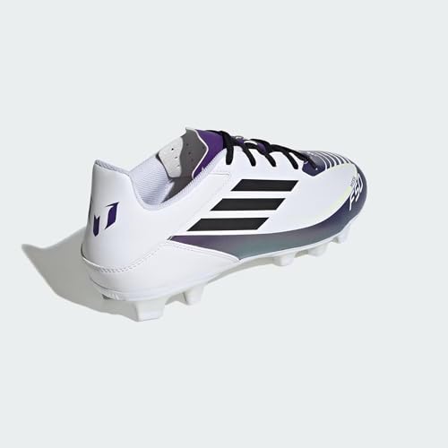 Image of adidas X Messi Unisex Adult F50 Club FxG Messi Football Shoes Synthetic Upper with Leather Forefoot /Firm Ground Outsole All Season, 11 UK, White