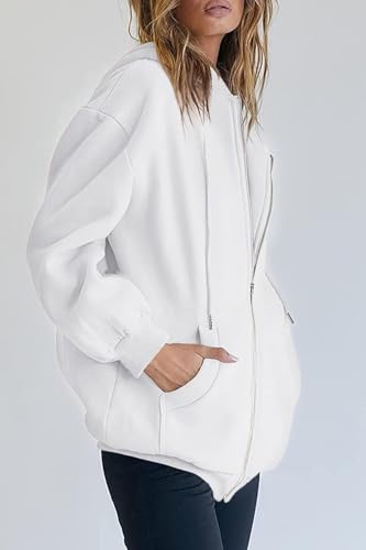 Image of PRETTYGARDEN Women's 2026 Spring Zip Up Y2K Hoodies Casual Long Sleeve Sweatshirts Fall Winter Track Jackets with Pockets