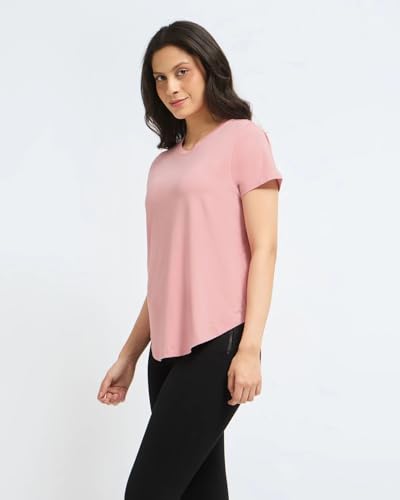 Image of Wellbi Bamboo Women's Tshirt - Ultra-Soft, Breathable & Sustainable | Premium Cotton Blend for Supreme Comfort | Stylish & Eco-Friendly T-Shirt for Women | Tshirt Women Cotton