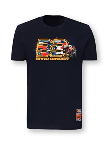 KTM RED Bull Brad Binder T-Shirt (Blue) - Adult Sizes (as1, Alpha, m, Regular, Regular)