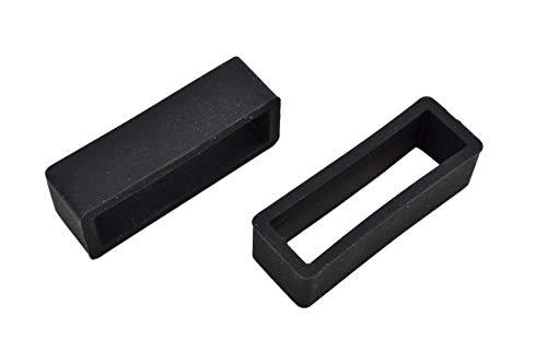 2 x cinturino in gomma nera per orologio in silicone di ricambio per sport titolari di fermo ad anello intelligente | 12 mm | confezione da 2, 12mm