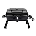 BrandMan Portable Propane Gas Grill, 1-Burner Tabletop Compact BBQ Grill with Folding Legs and Lockable Lid for Camping, Tailgating & Outdoor Cooking, Hassle-Free Setup