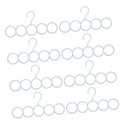 ABOOFAN 8 Pcs Scarf Hangers Organizer Versatile Storage for Scarves Shawls Belts Accessories Closet Space Saver for Daily Use for Neckties Clothing Items