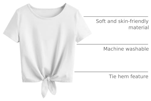 Image of Girls Tie Dye Shirts Short Sleeve T-Shirt Casual Tie Hem Tee Tops Size 5-12 Years